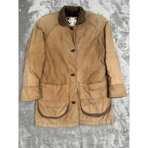 Paris Sport Club Other - Vintage Paris Sport Club Brown Leather Barn Jacket Mens Small Chore Western Y2K